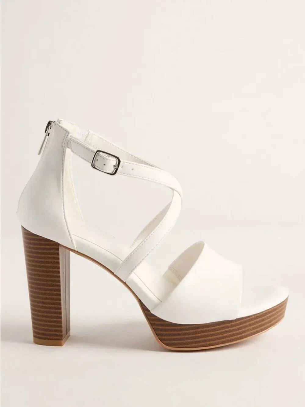 Crisscross Platform Heeled Sandal (WW)